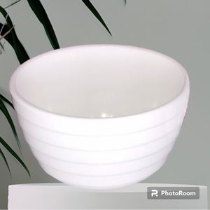 Sunbeam Mixer Milk Glass Rare Ribbed Mixing Bowl